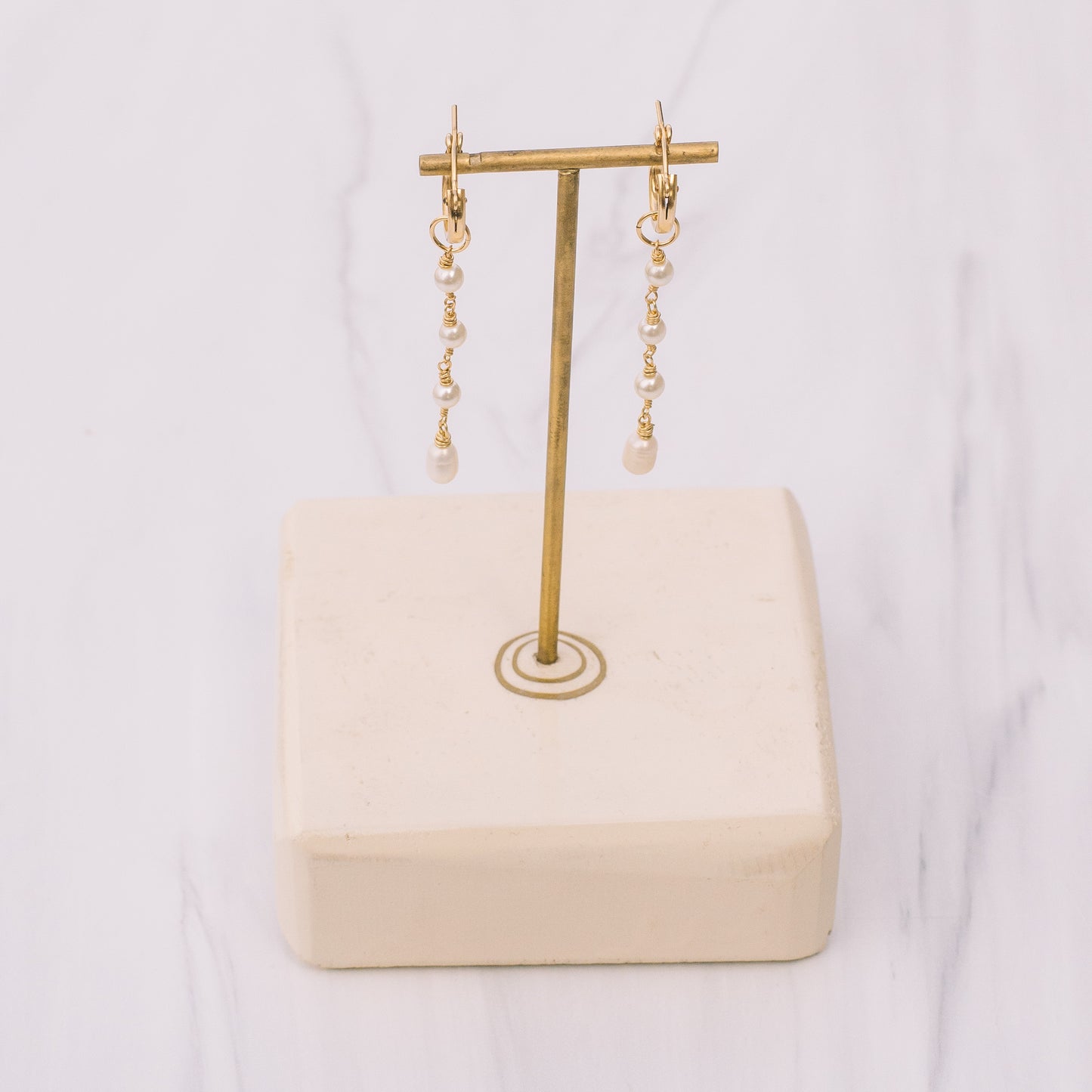 Gold Pearl Earring Charm Set - Lux Reve