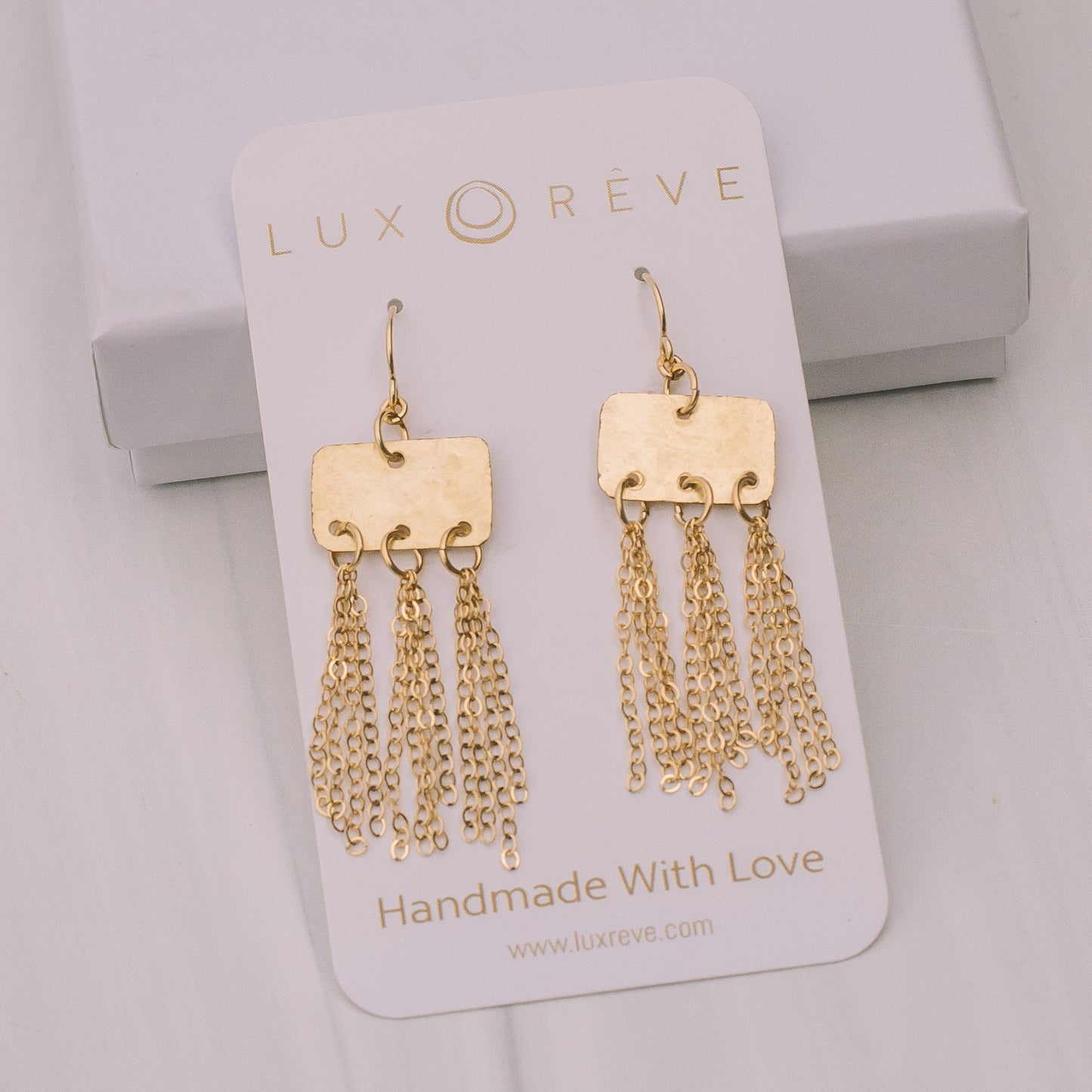 Gold Tassel Statement Earrings - Lux Reve