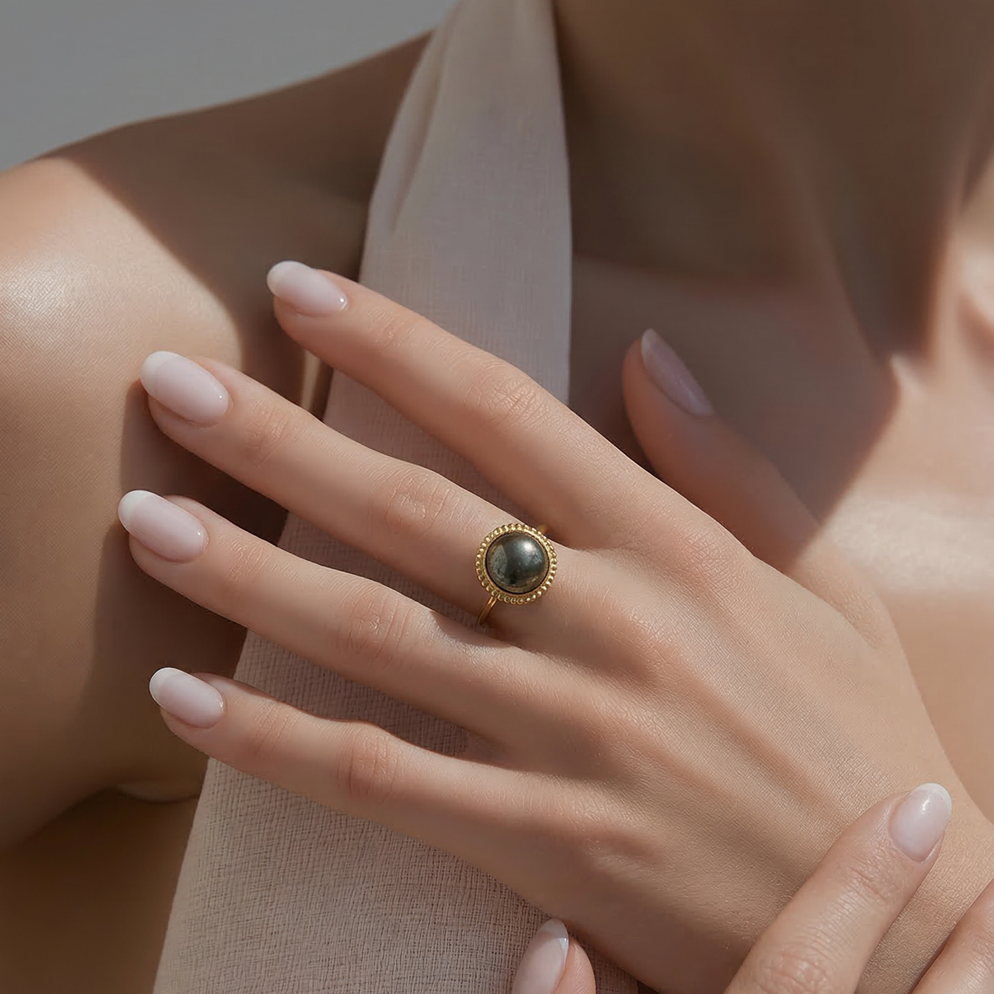 Gold Pyrite Ring - Lux Reve