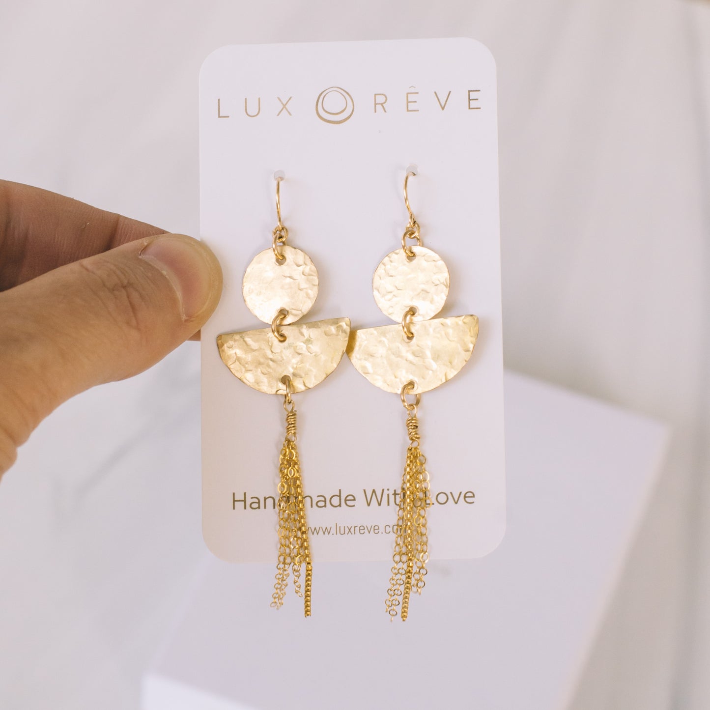 Gold Boho Dangle Statement Earrings - Lux Reve
