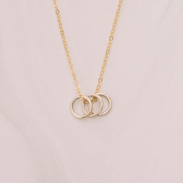 Silver and Gold Hoop Necklace - Lux Reve