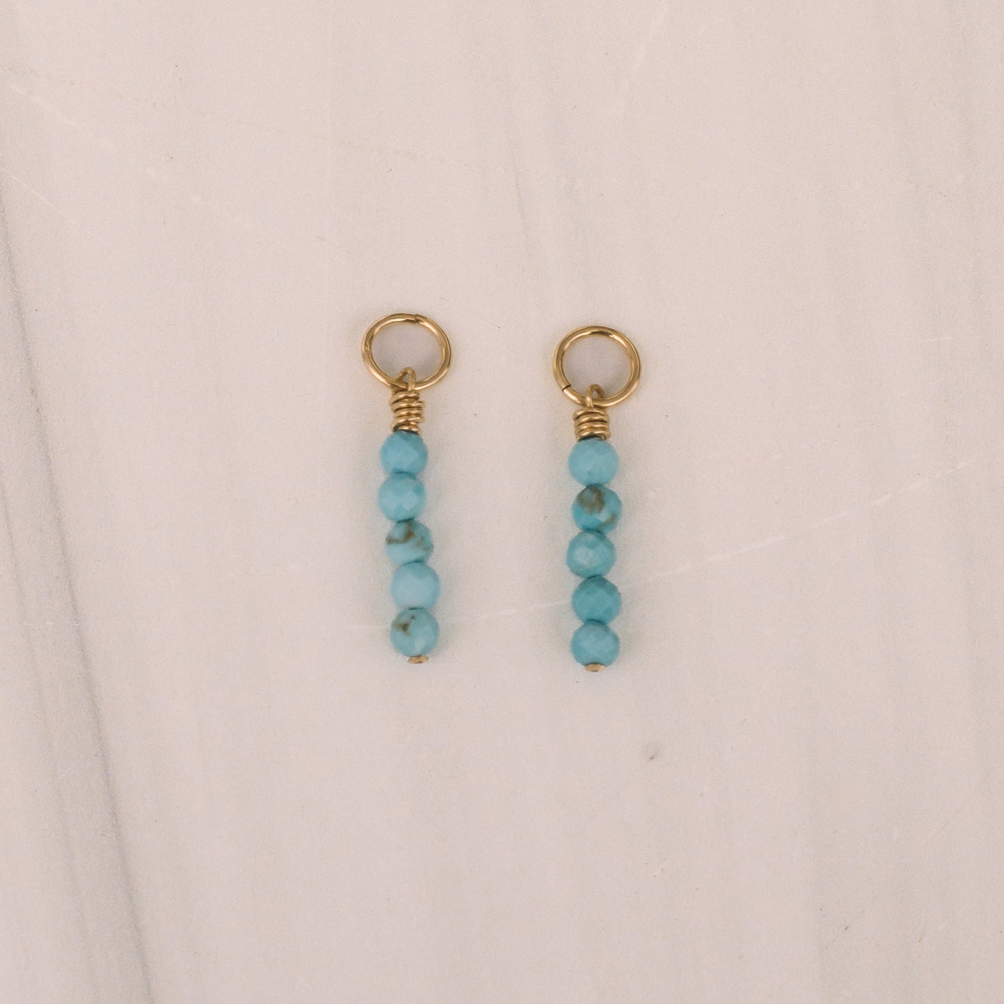 Beaded Teal Turquoise Earring Charms - Lux Reve