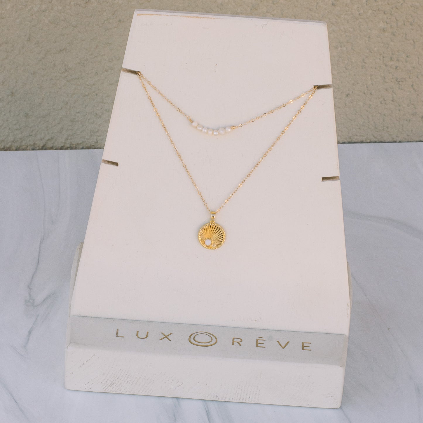 Gold Opal Sunbeam Necklace - Lux Reve