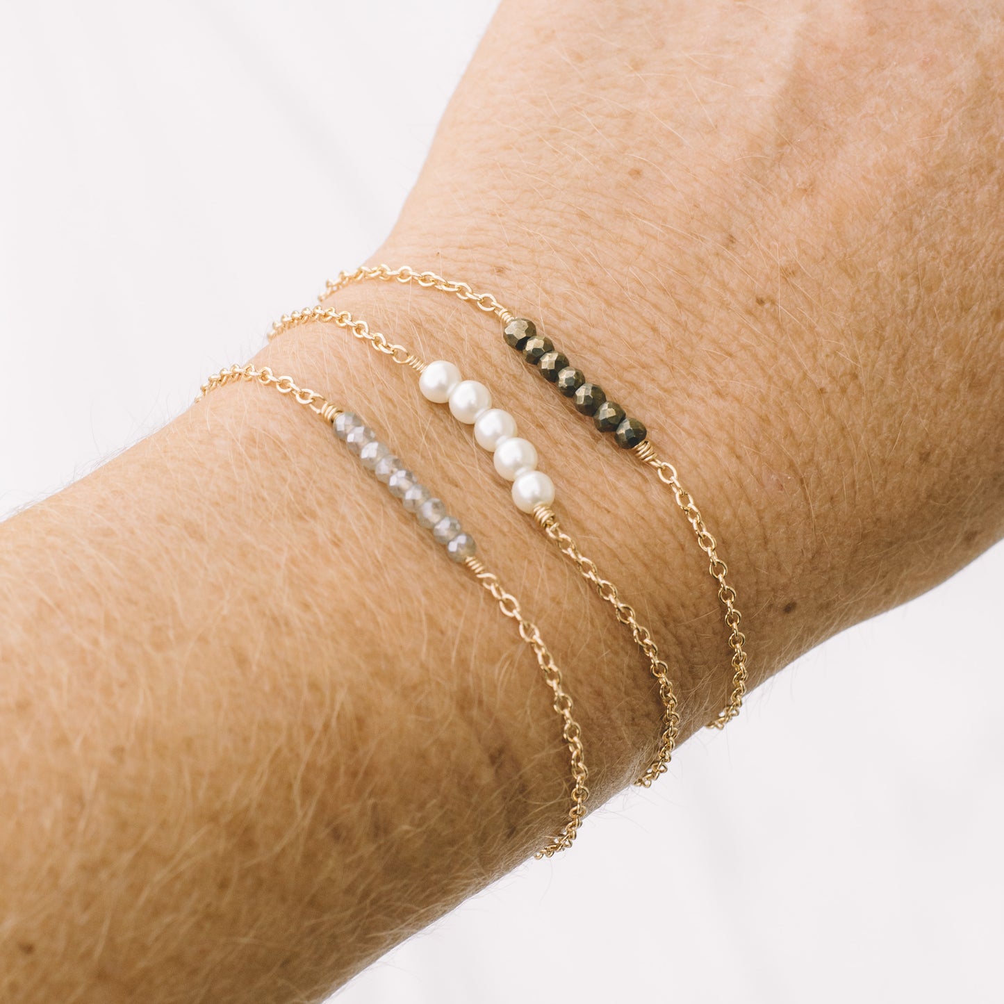 Pyrite Beaded Bracelet - Lux Reve