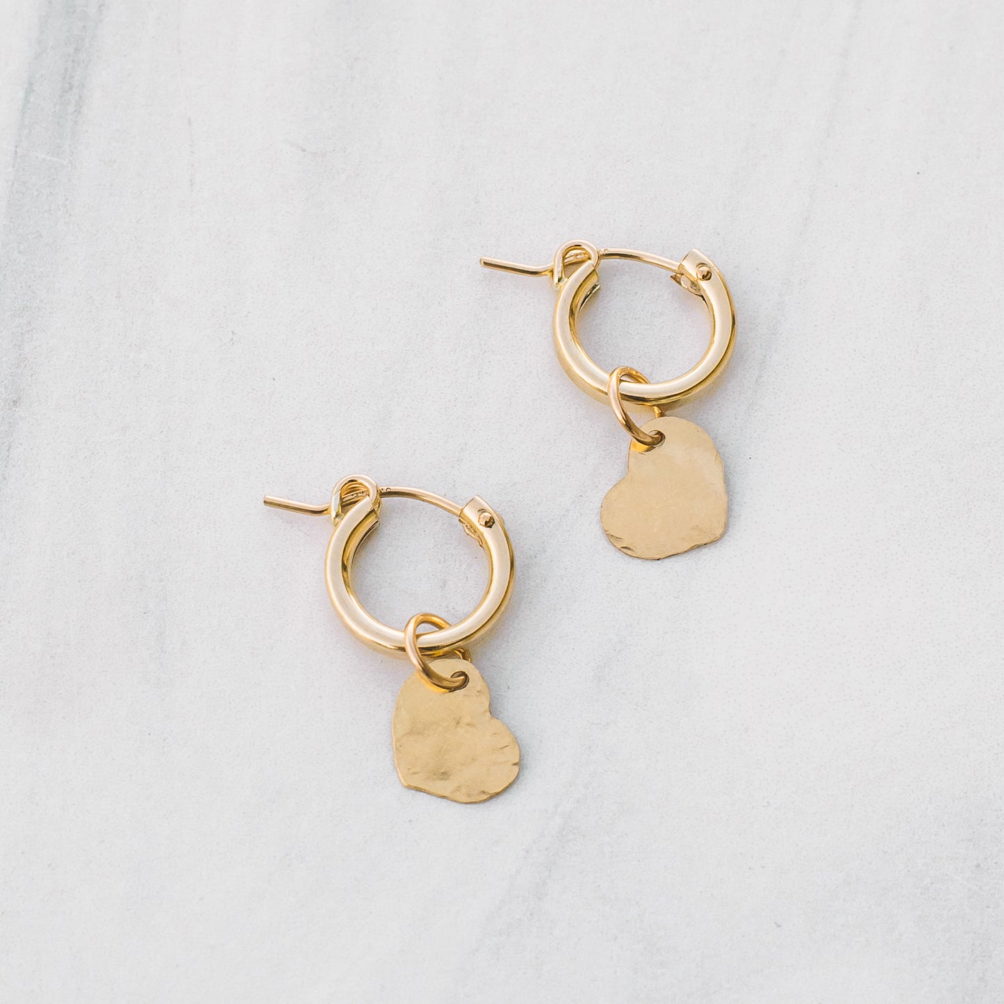 Mini Heart Charm Earrings - Lux Reve
