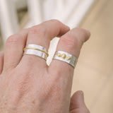 Silver and Brass Band Ring - Lux Reve