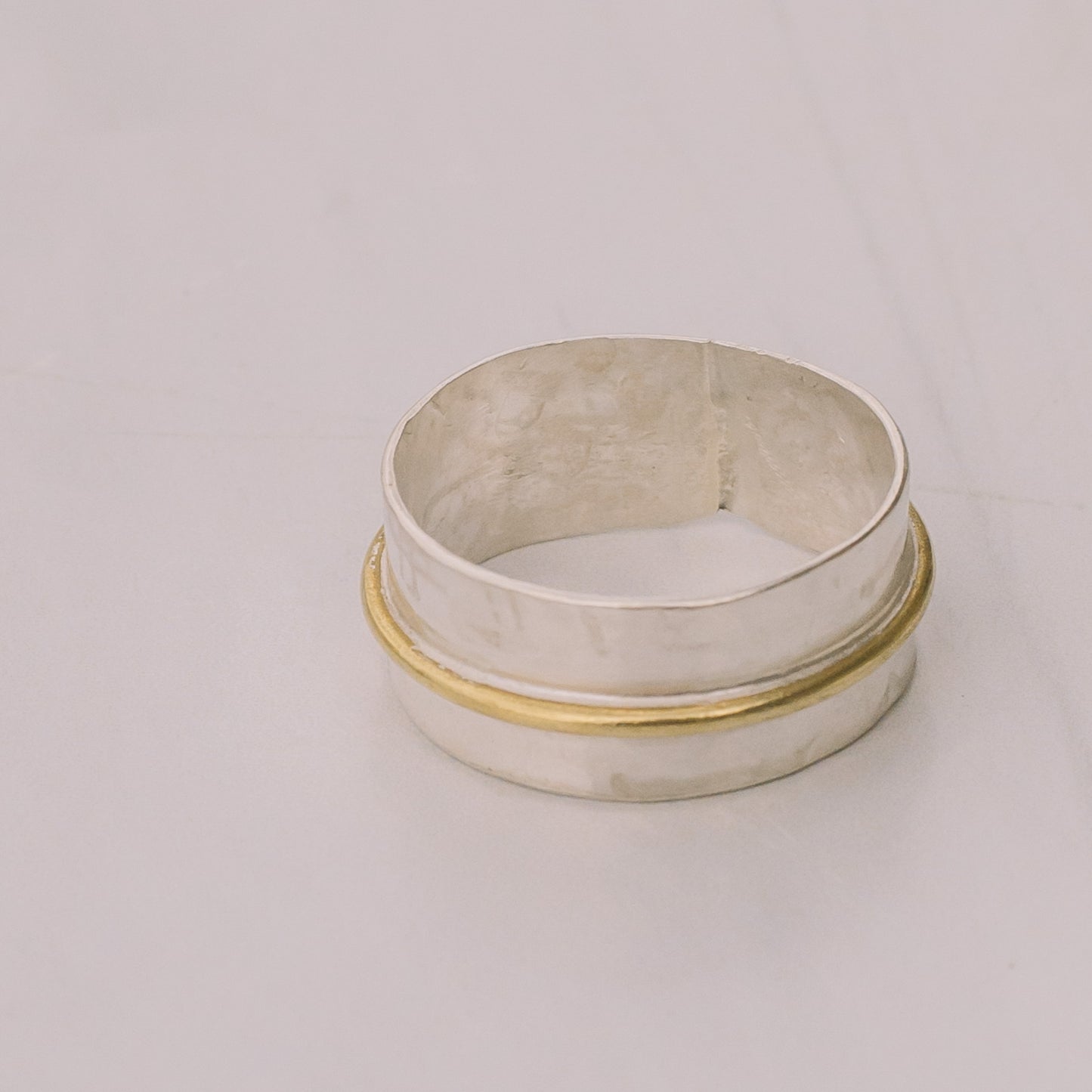 Silver and Brass Band Ring - Lux Reve