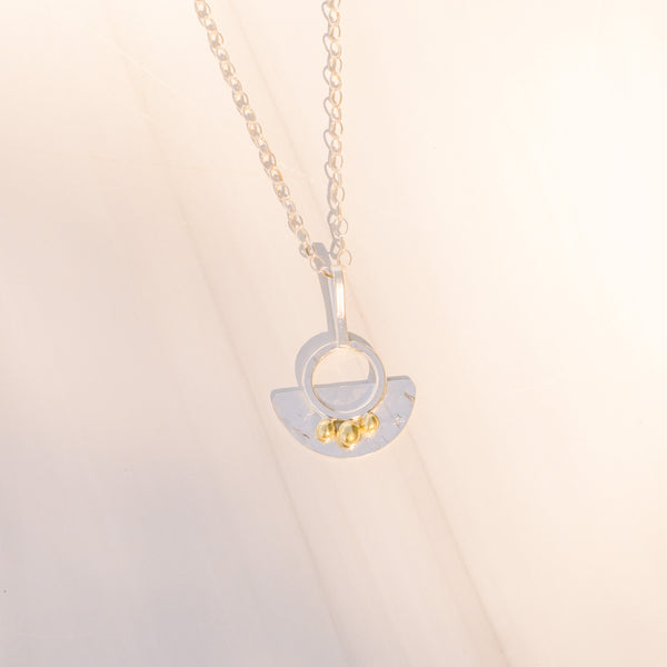Silver and Brass Short Necklace - Lux Reve