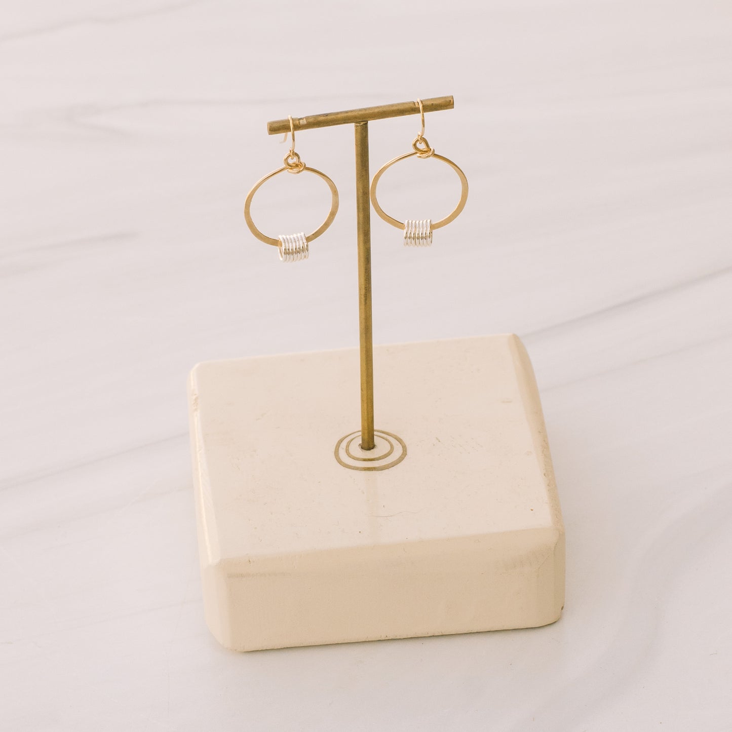 Gold and Silver Hoop Earrings - Lux Reve