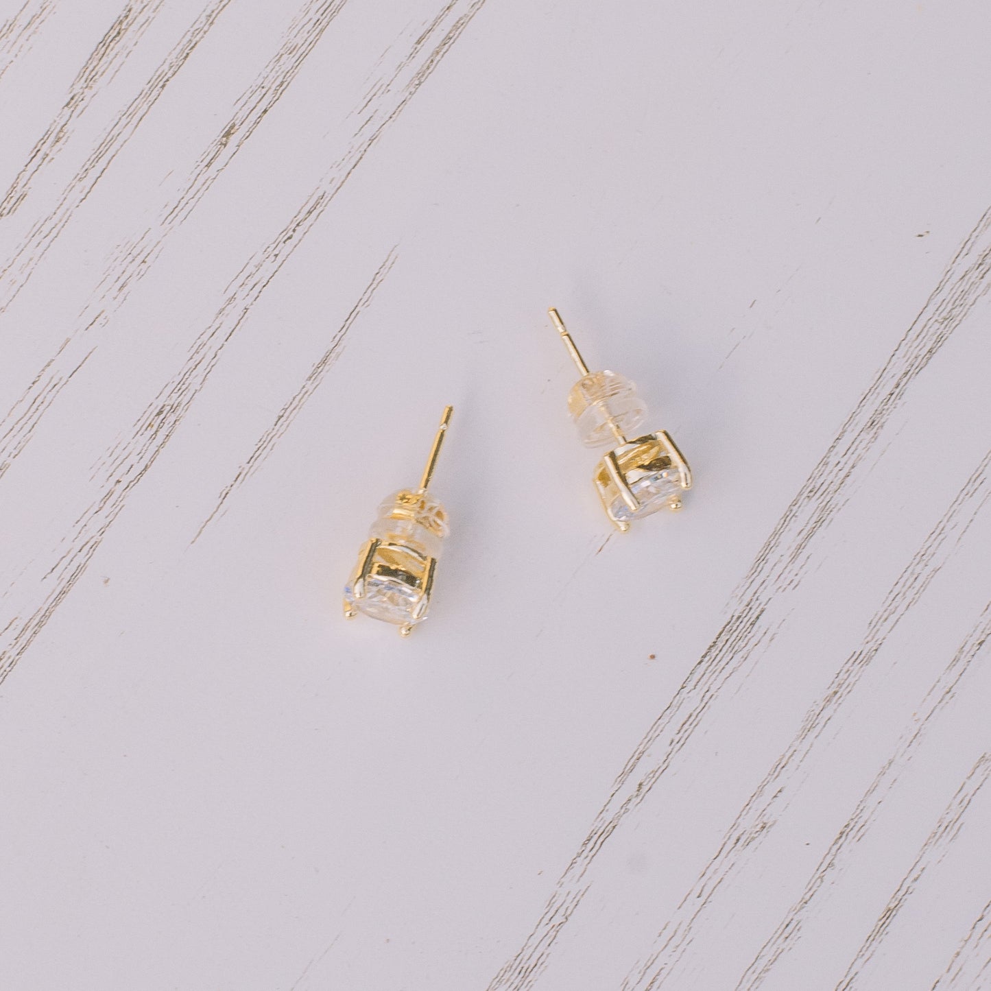 Classic Clear Cubic Zirconia Stud Earrings - Lux Reve