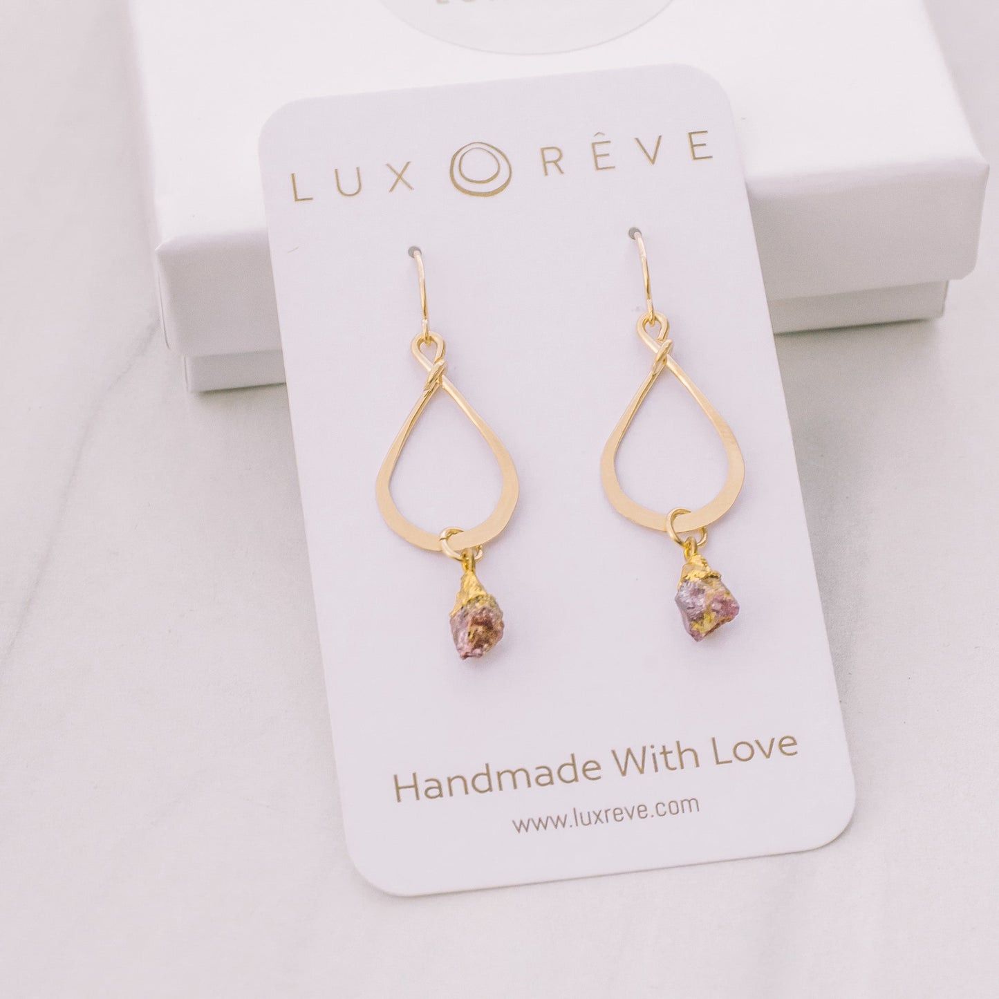 Mini Ruby Tear Drop Earrings - Lux Reve