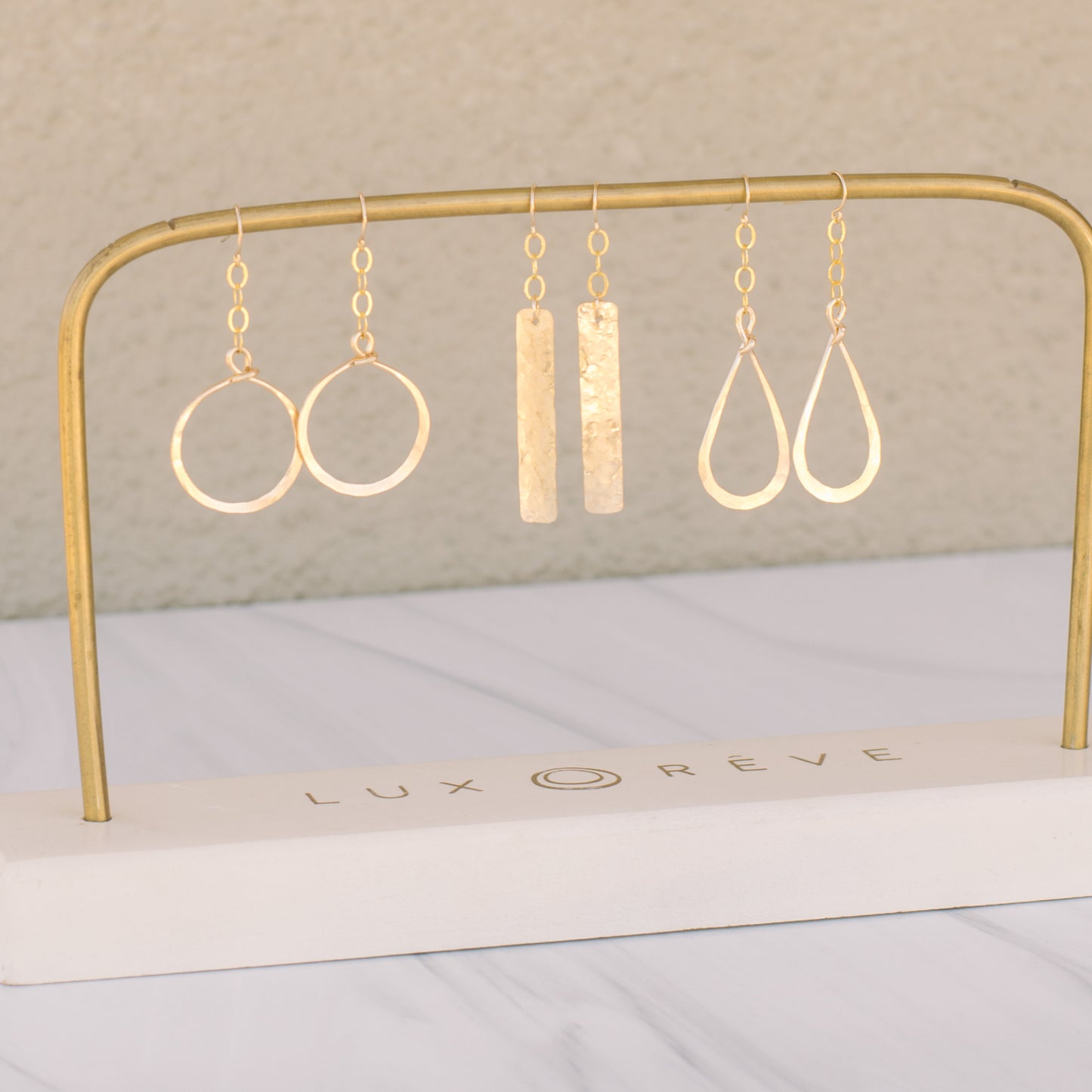 Gold-filled Dangle Tear Drop Earrings - Lux Reve