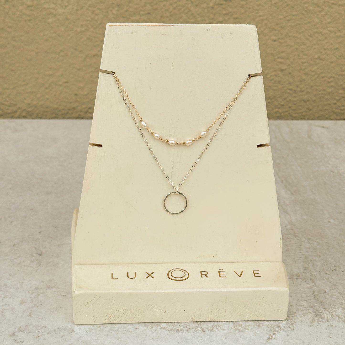 Simple Silver Hoop Necklace