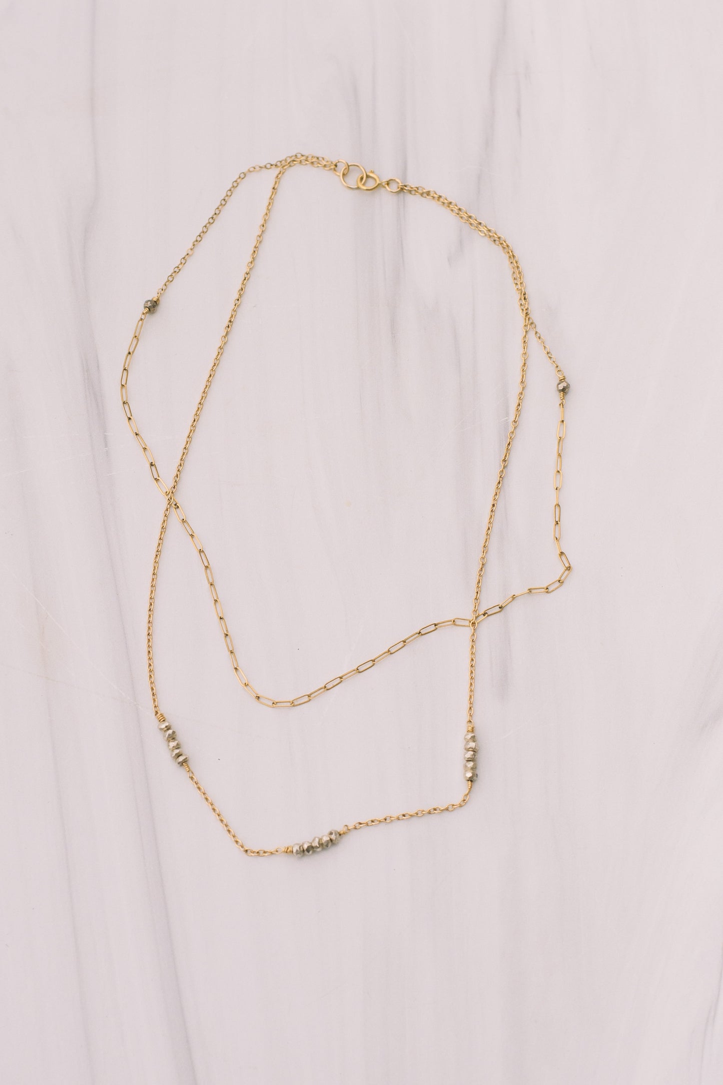 Layered Gold and Silver Beaded Necklace - Lux Reve