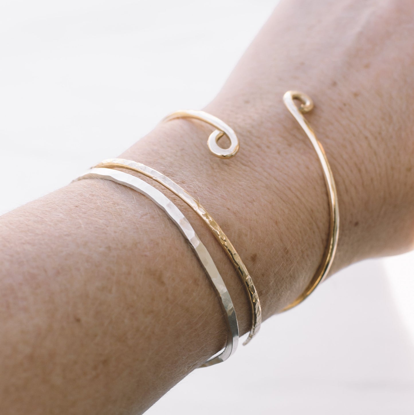 Simple Textured Cuff Bracelet - Lux Reve