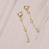 Long Pearl Earrings - Lux Reve