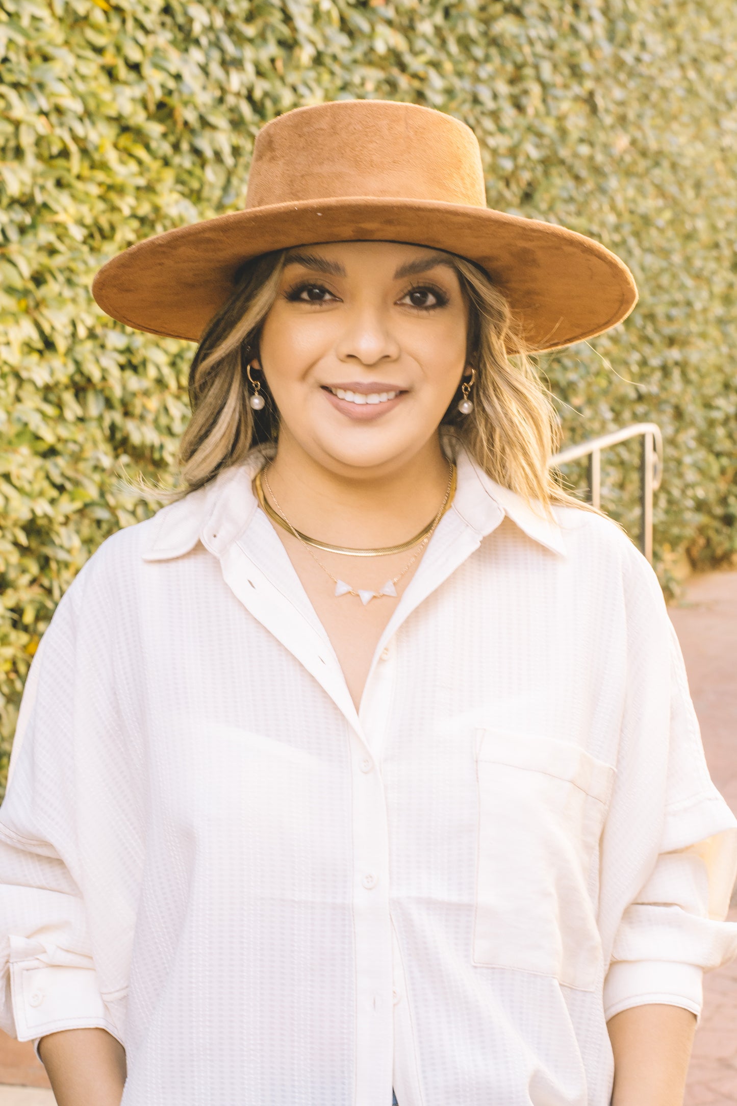 Pearl Charm Hoop Earrings - Lux Reve