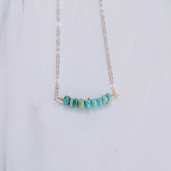 Dainty Turquoise Short Necklace - Lux Reve