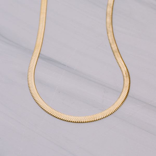 Gold Snake Chain Necklace - Lux Reve