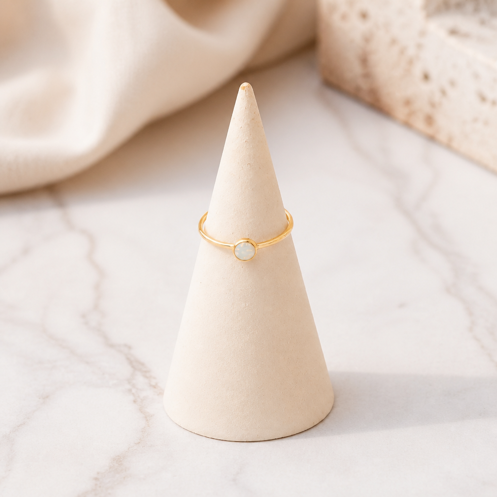 Dainty Gold-filled Opal Ring - Lux Reve