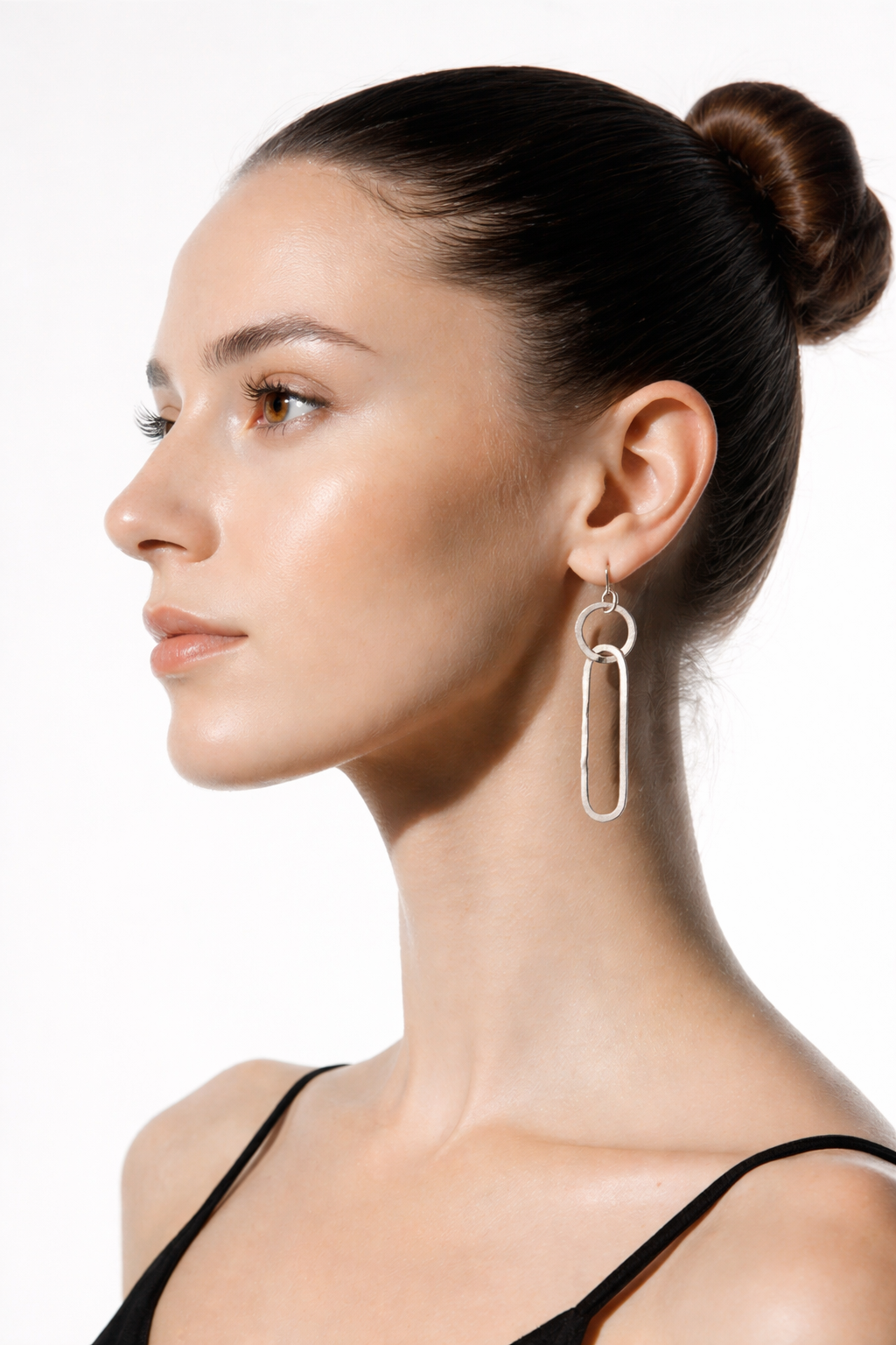 Silver Paper Clip Earrings - Lux Reve