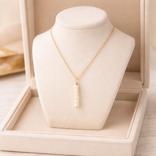 Five Pearl Necklace - Lux Reve