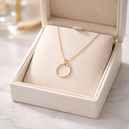 Mini Hoop Cable Chain Necklace - Lux Reve