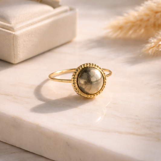 Gold Pyrite Ring - Lux Reve