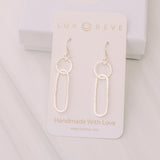 Silver Paper Clip Earrings - Lux Reve