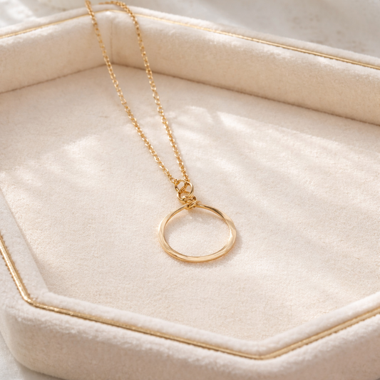 Mini Hoop Cable Chain Necklace - Lux Reve