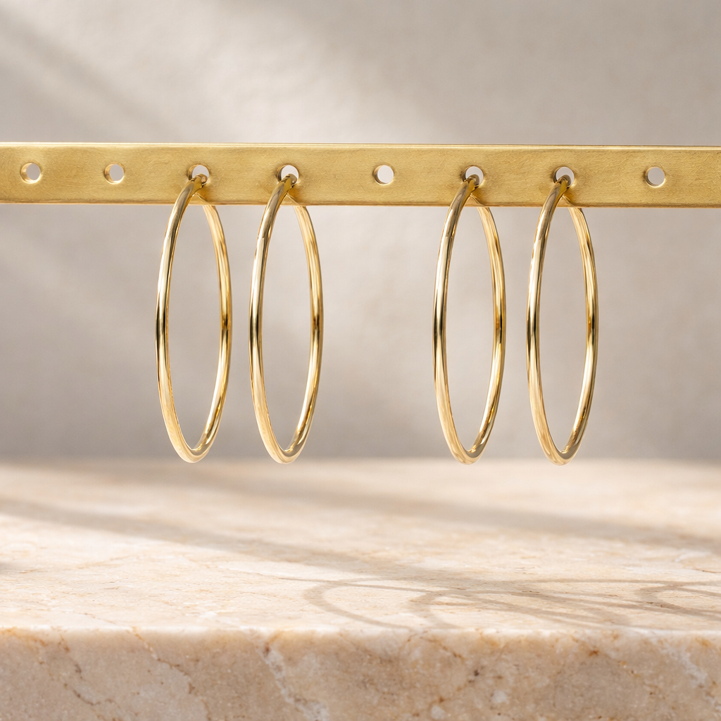 Gold Hoop Earrings - Lux Reve