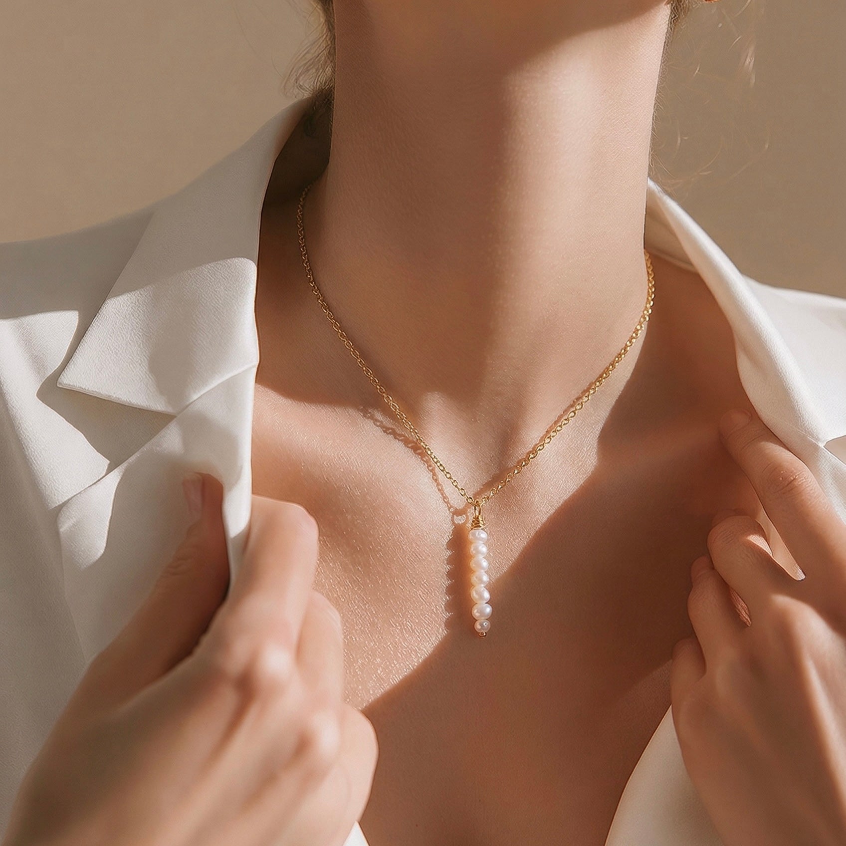 Five Pearl Necklace - Lux Reve