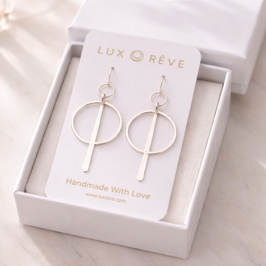 New Silver Hoop Earrings - Lux Reve
