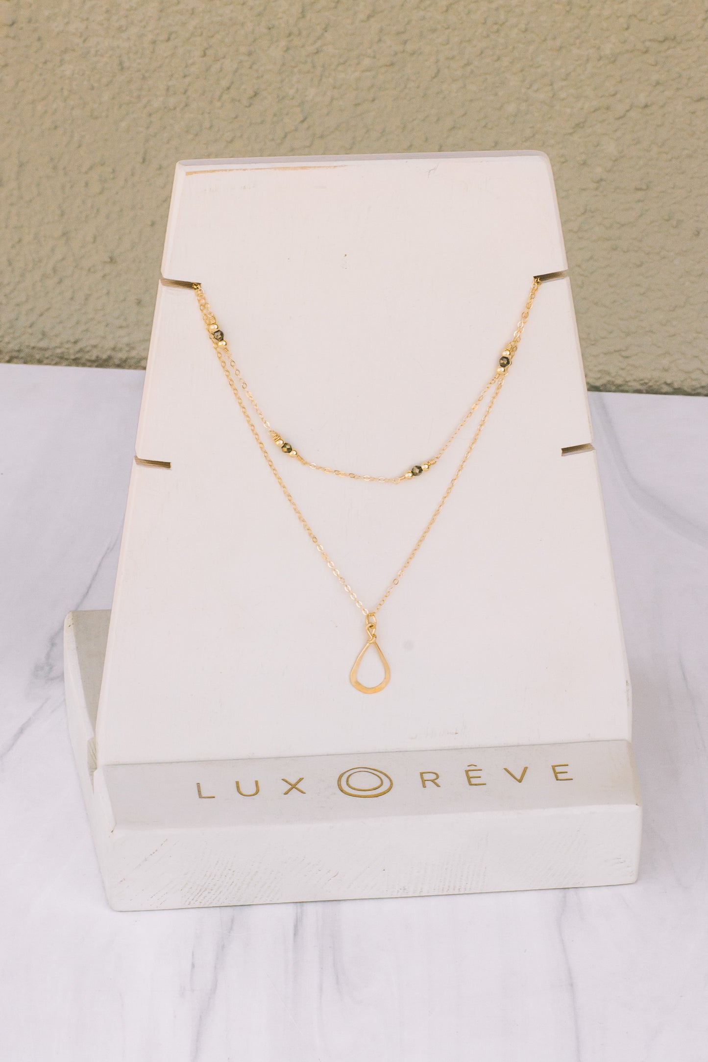 Gold-filled Pyrite Beaded Necklace - Lux Reve