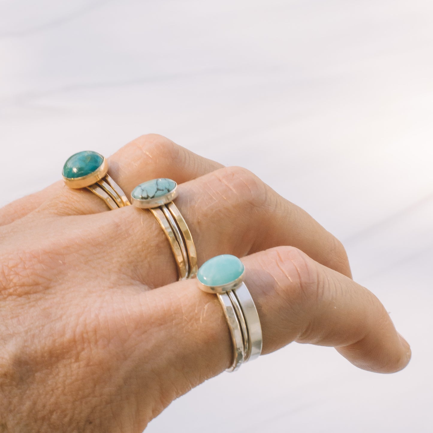 Silver Turquoise Ring - Lux Reve