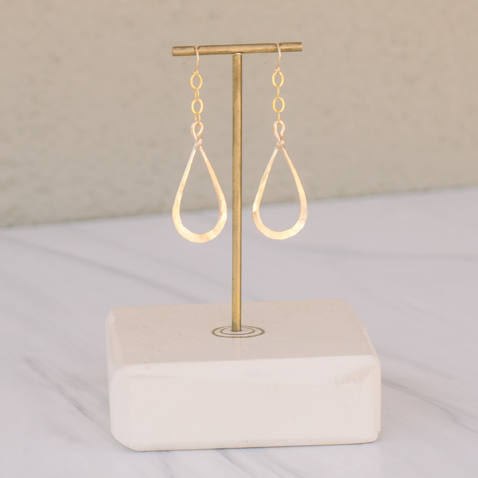 Gold-filled Dangle Tear Drop Earrings - Lux Reve