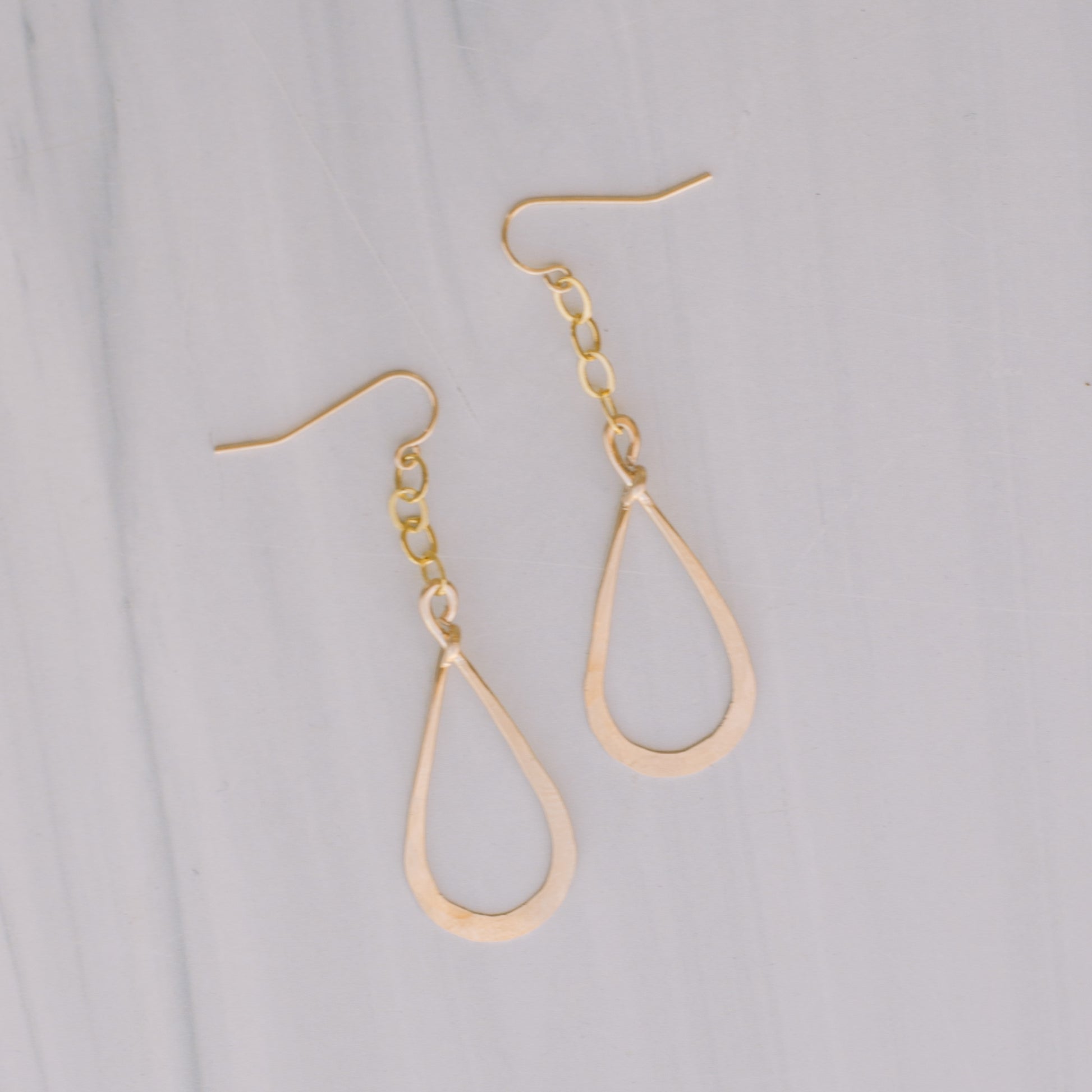 Gold-filled Dangle Tear Drop Earrings - Lux Reve