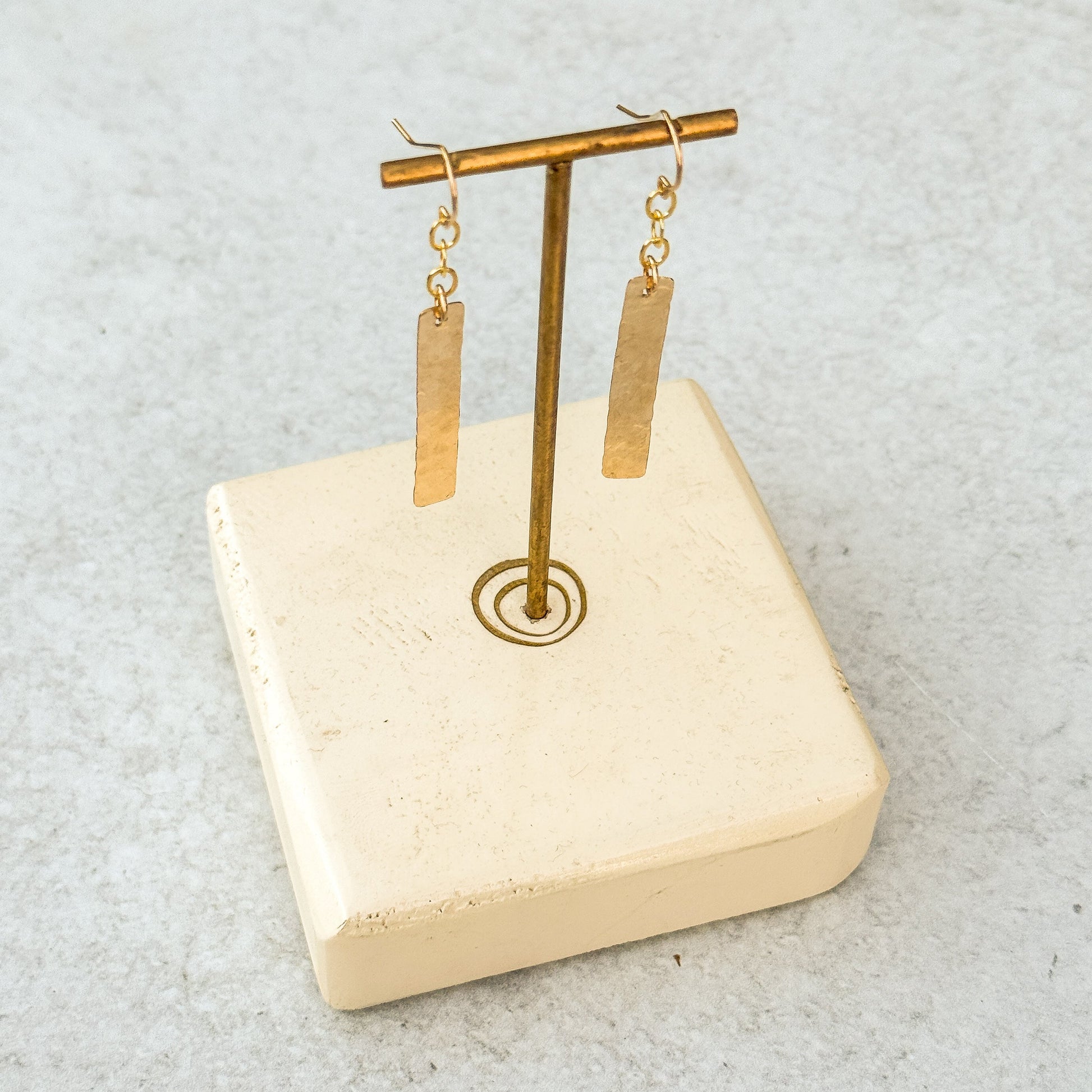 Gold-filled Bar Dangle Earrings - Lux Reve