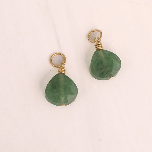 Large Green Aventurine Earring Charms