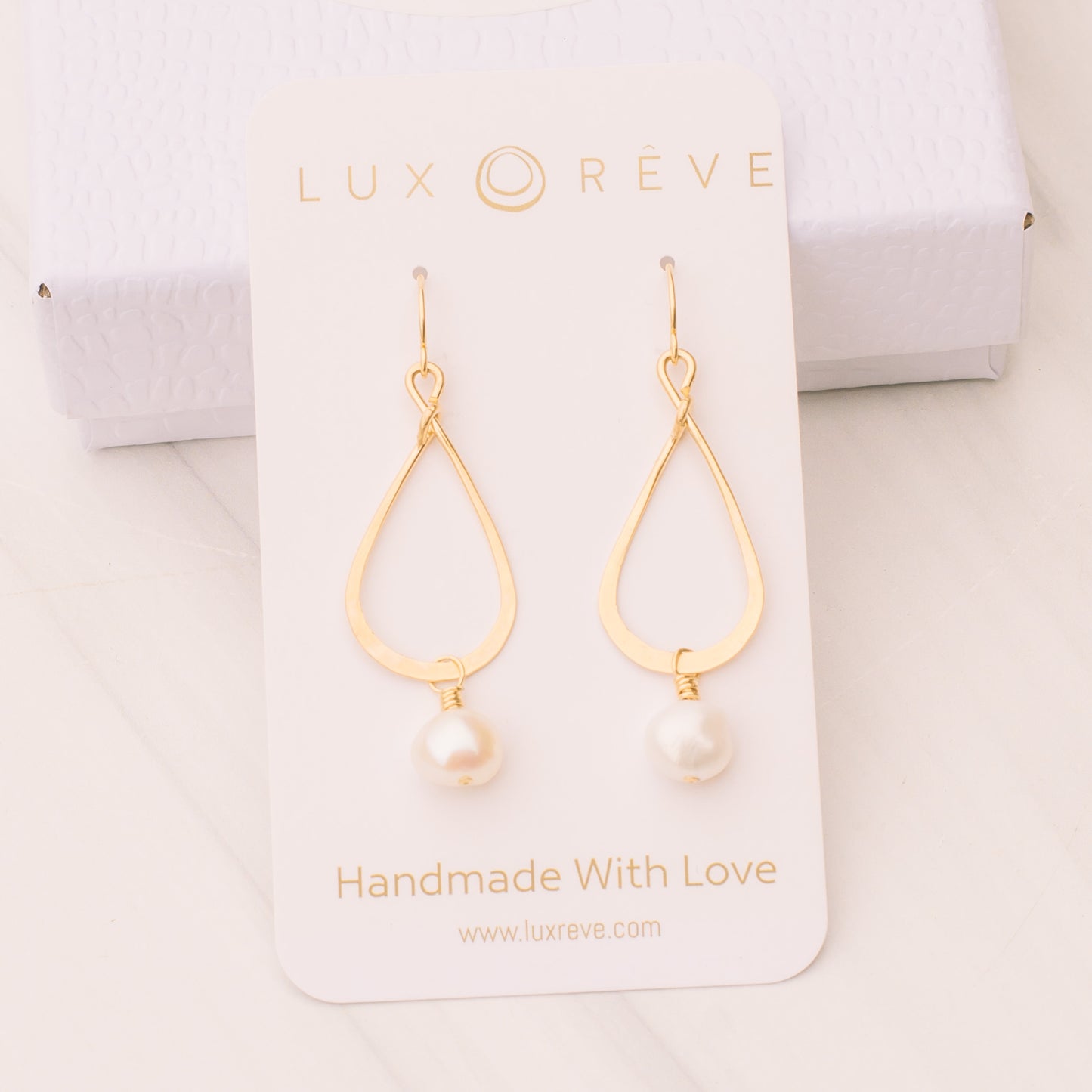 Pearl Tear Drop Shaped Earrings