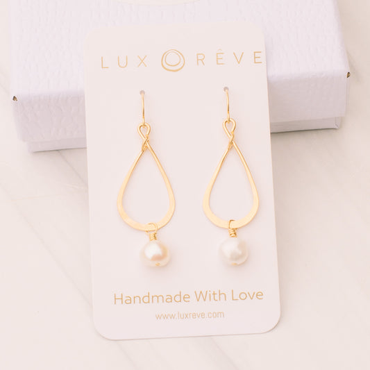 Pearl Tear Drop Shaped Earrings