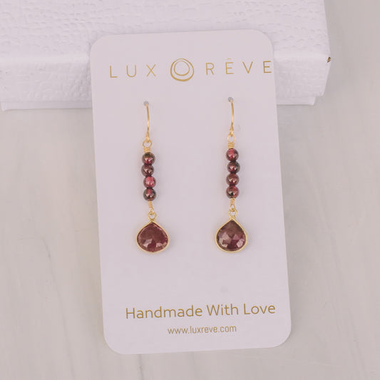 Garnet and Ruby Earrings