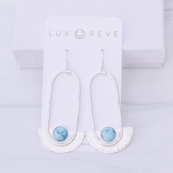 Sky Blue Turquoise Earrings - Lux Reve