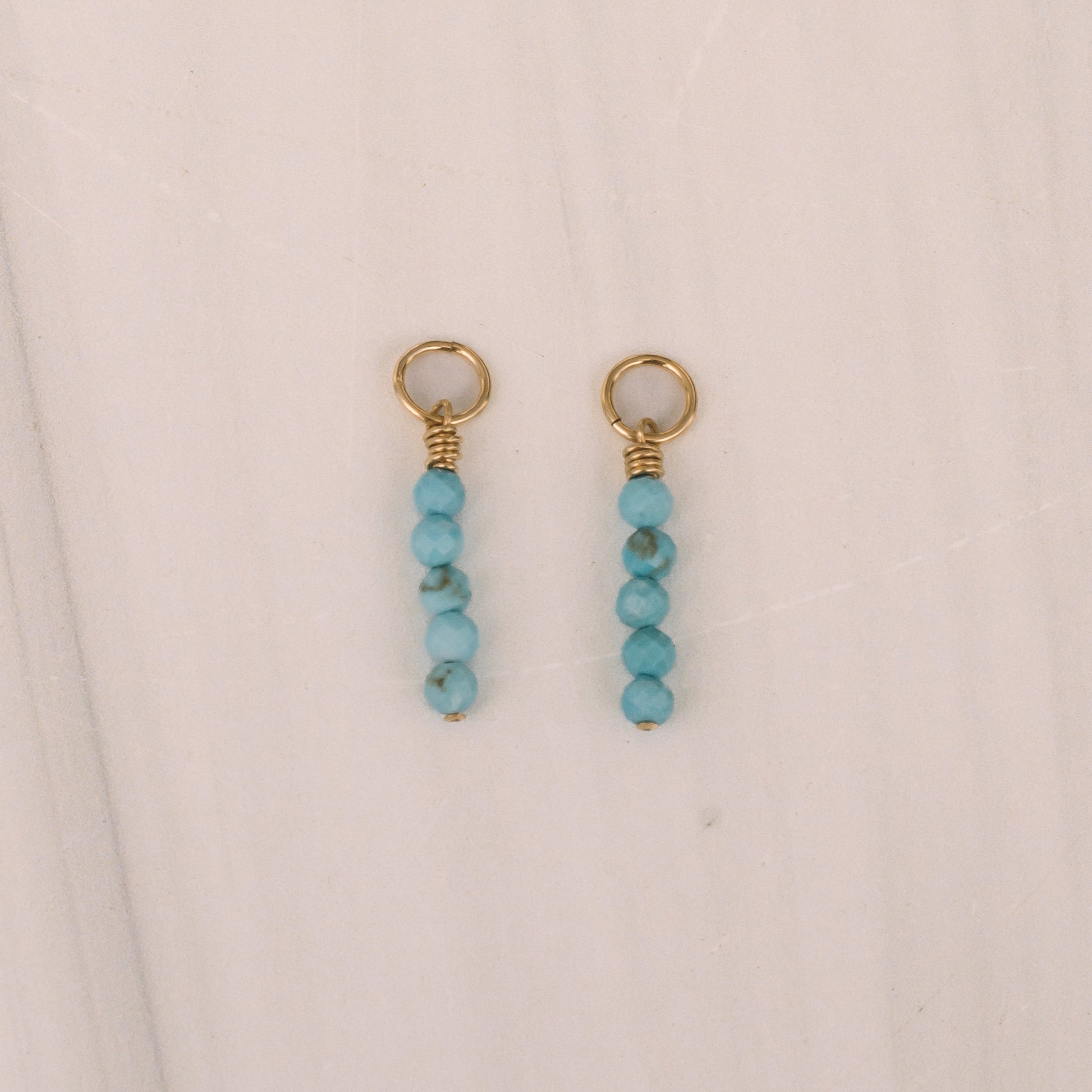 Beaded Teal Turquoise Earring Charms - Lux Reve