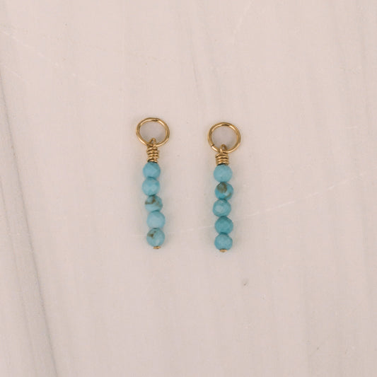 Beaded Teal Turquoise Earring Charms - Lux Reve
