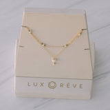 Gold Hematite and Pearl Beaded Necklace - Lux Reve