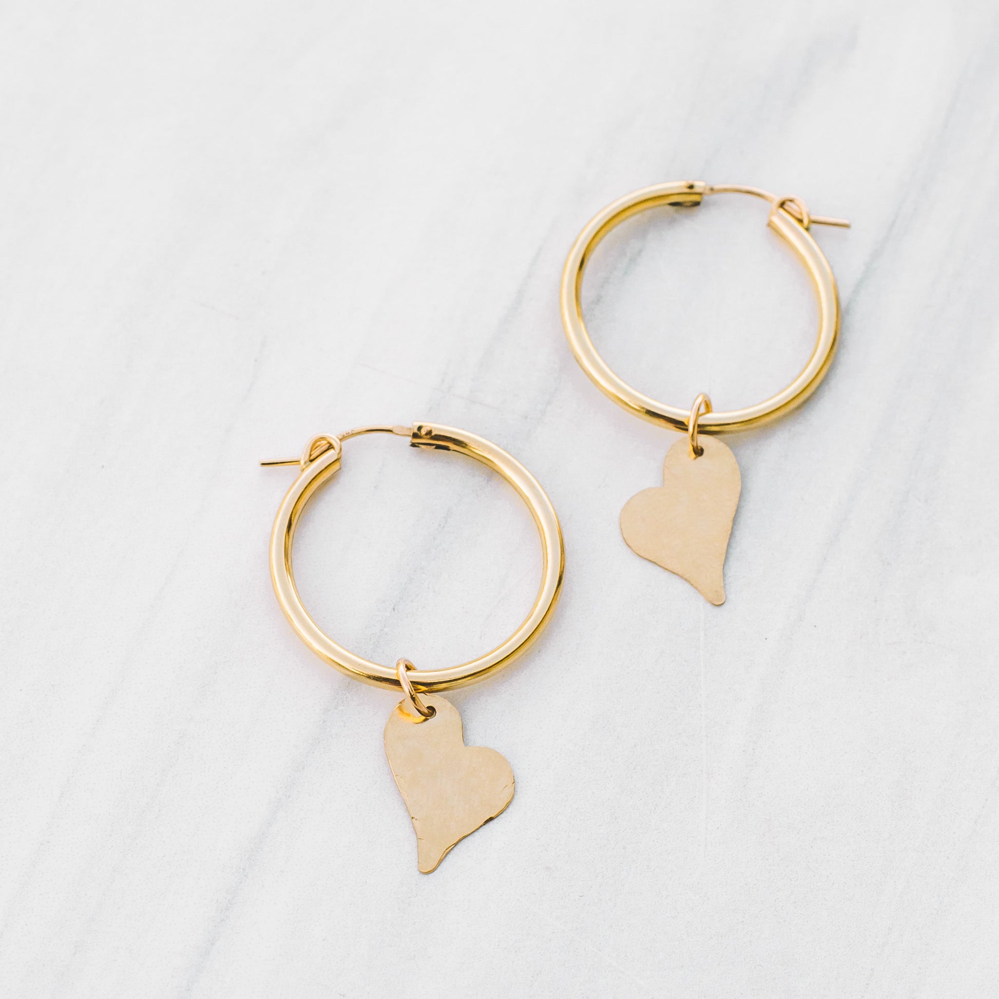 Large Heart Hoop Earrings - Lux Reve