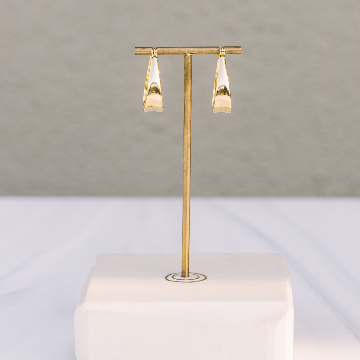 Gold Chunky Hoop Earrings - Lux Reve