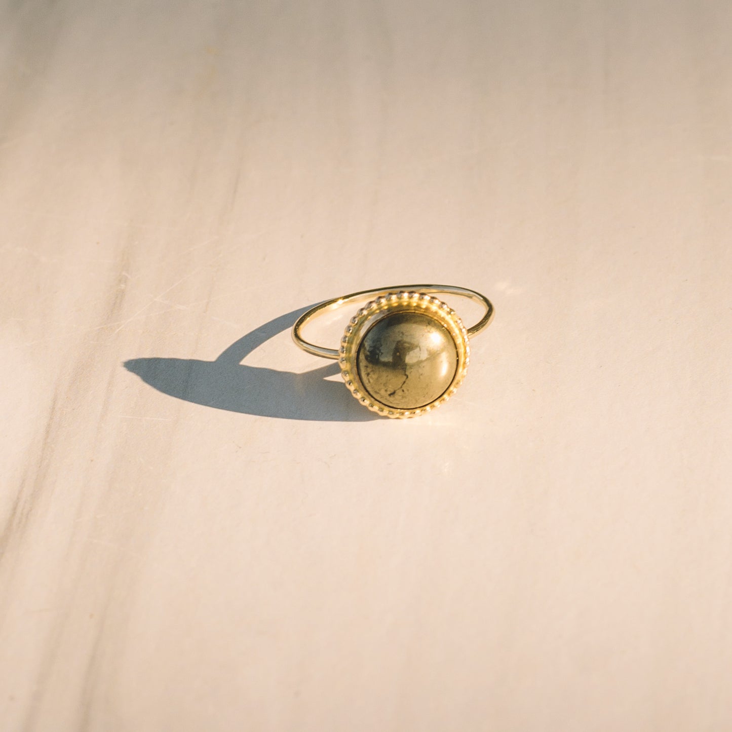 Gold Pyrite Ring - Lux Reve