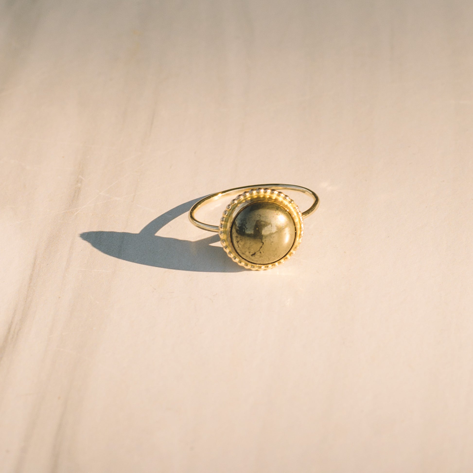 Gold Pyrite Ring - Lux Reve